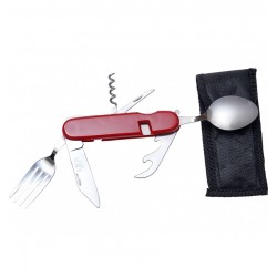 Briceag multifunctional cu tacamuri si husa Joker