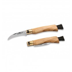 Briceag Old Bear Mushroom olive wood pentru ciuperci, lama 68 mm
