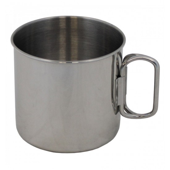Cana inox 450 ml, cu maner pliabil Cana inox 450 ml, cu maner pliabil
