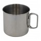 Cana inox 450 ml, cu maner pliabil Cana inox 450 ml, cu maner pliabil