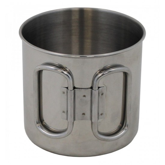 Cana inox 450 ml, cu maner pliabil Cana inox 450 ml, cu maner pliabil
