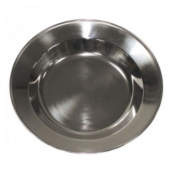 Farfurie inox camping, 25 x 2,5 cm, 220 g MFH