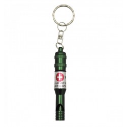 Fluier supravietuire cu inel si ID tag, impermeabil MFH