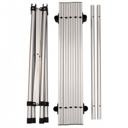 Masa pliabila camping roll-up, aluminiu, cadrul pliabil, 58 x 58 cm, cu husa