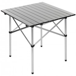 Masa pliabila camping roll-up, aluminiu, cadrul pliabil, 58 x 58 cm, cu husa
