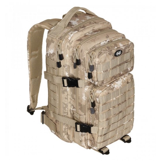 Rucsac modular Assault, 30 litri, multiple buzunare, compatibil sistem hidratare, camuflaj vegetato desert MFH Rucsac modular Assault, 30 litri, multiple buzunare, compatibil sistem hidratare, camuflaj vegetato desert MFH