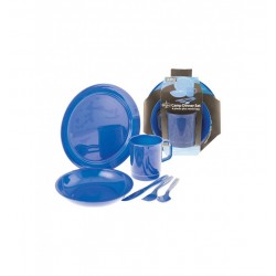 Set vase camping 360 Degrees Dinner Set, 6 piese, BPA free, cu husa
