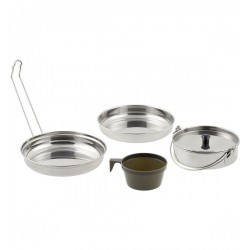 Set vase camping 4 piese din otel inoxidabil MFH