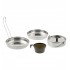 Set vase camping 4 piese din otel inoxidabil MFH