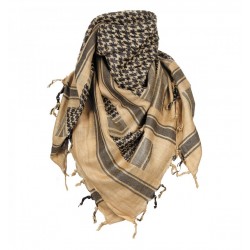 Shemagh negru crem esarfa arab, 115 x 110 cm, 100% bumbac MFH