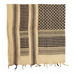Shemagh negru crem esarfa arab, 115 x 110 cm, 100% bumbac MFH