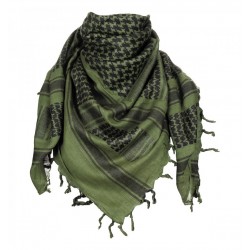 Shemagh negru olive esarfa arab, 115 x 110 cm, 100% bumbac MFH