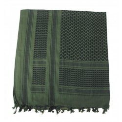 Shemagh negru olive esarfa arab, 115 x 110 cm, 100% bumbac MFH