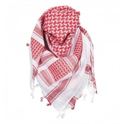Shemagh rosu alb esarfa arab, 115 x 110 cm, 100% bumbac MFH
